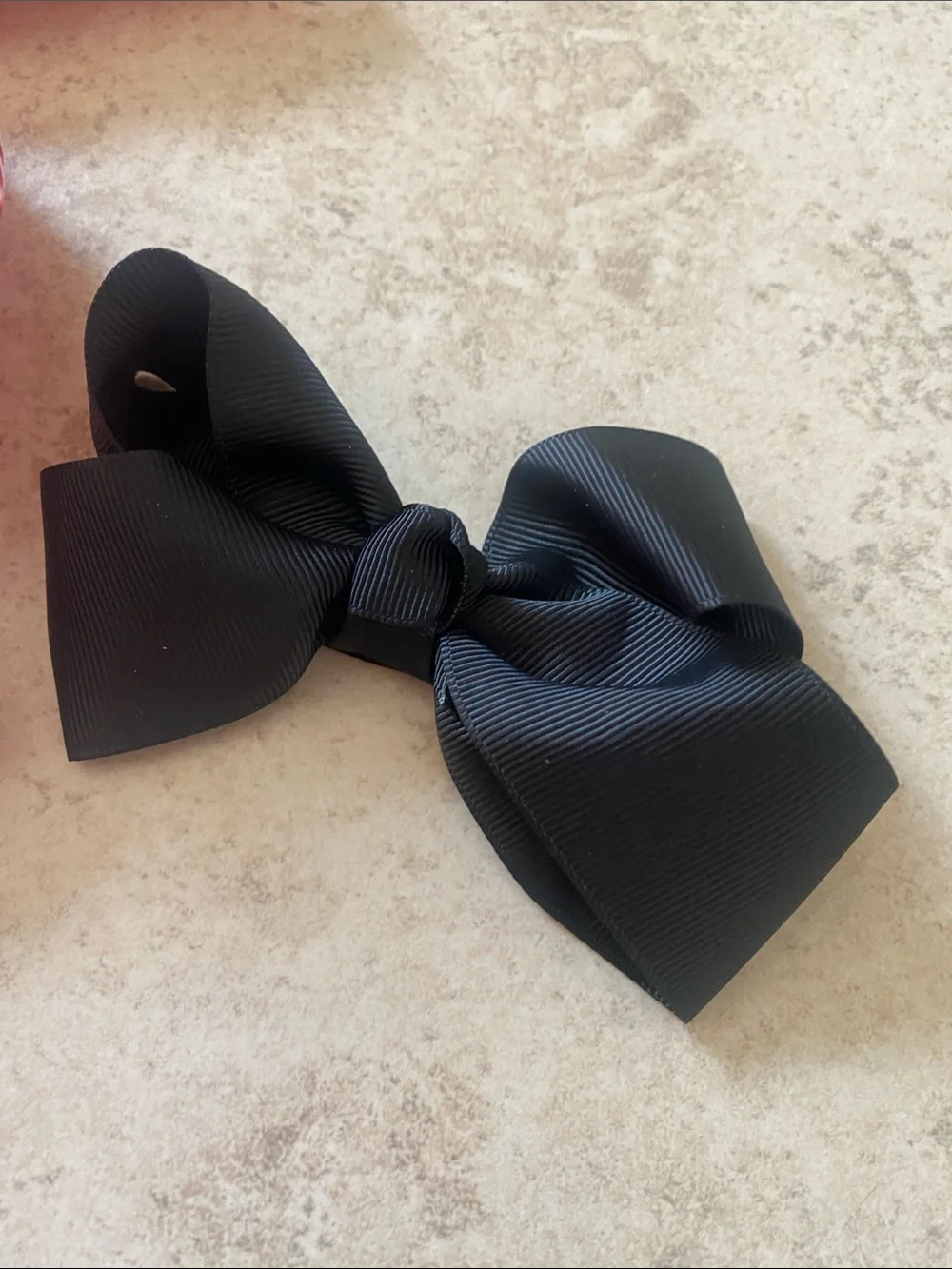 Bundle of 3 Red, Black & Red White Strip Girls Hairbows 2 Large 1 Medium